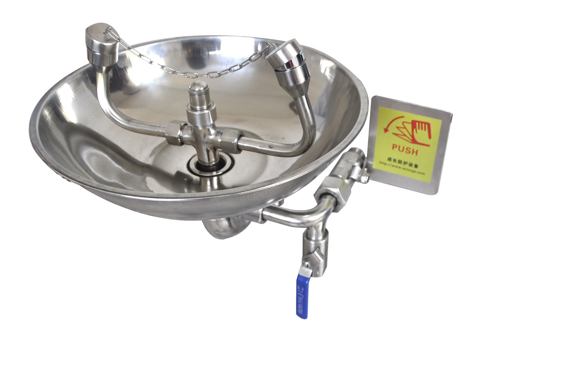 厂家直销挂壁式不锈钢洗眼器紧急洗眼器NO.YS66400102洗眼器