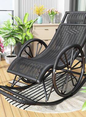 摇椅藤椅逍成人午睡躺椅台客厅椅遥椅老休闲摇YIR摇椅藤摇椅阳懒