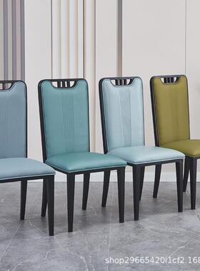 高酒店椅轻奢现代铁简约档餐47761厅包厢宴会舒适艺靠背子饭店中