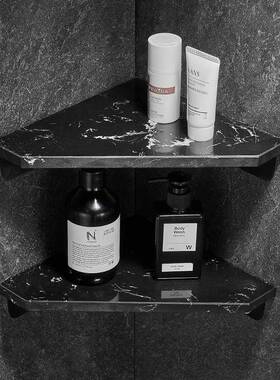 卫生间置物架大石壁挂式轻奢架风浴VRK所室转角厕理三角收纳架