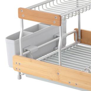 热销木质厨房台面碗盘架铝制置物架碗碟架收纳碗筷沥水架