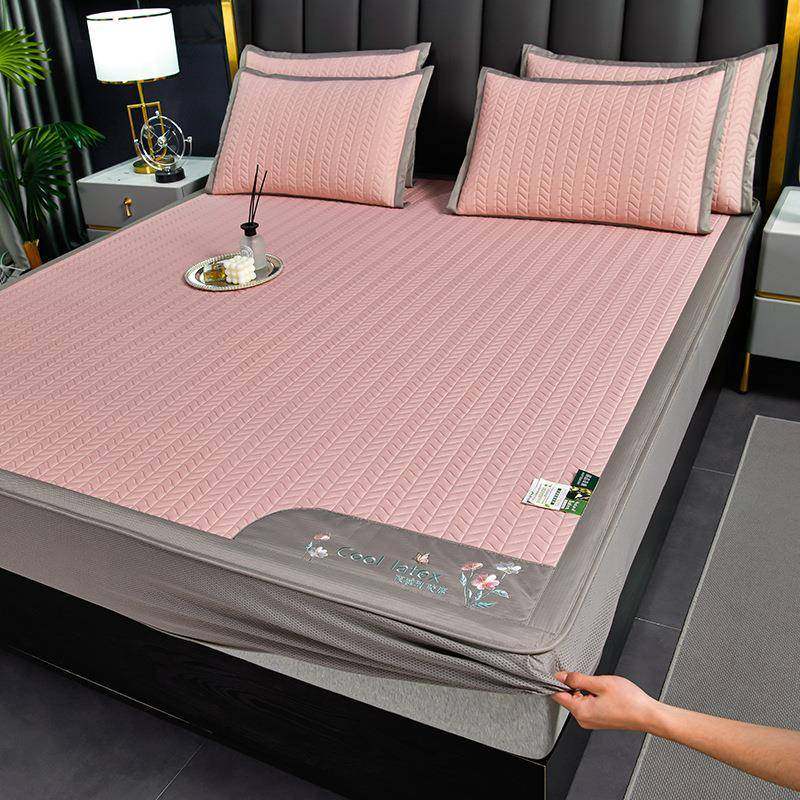 2025新款床笠款凉感乳胶席系床15AQK0*2列0c0m凉感乳胶席-豆沙（