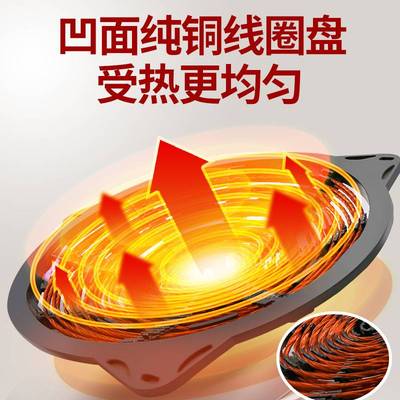 贝岭商用电磁炉5000W凹面大功率饭店餐厅不锈钢 猛火商业电磁灶