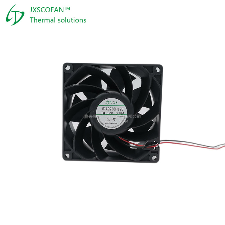 9公分8000RPM高转速9238散热风扇冷柜风机工业直流冷柜专用