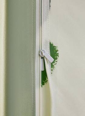 家用遮拉光床帘一.体式ORK儿童蚊帐链三开门摔全封闭18床幔防防尘