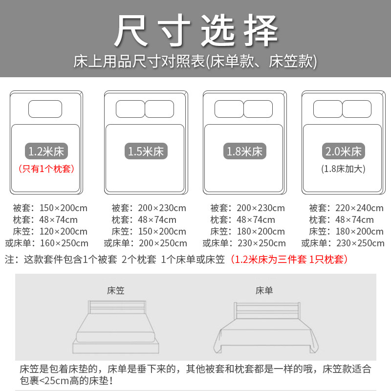网红天竺针织棉四件套1.8m全棉床单床笠裸睡被套双人超柔床上纯棉