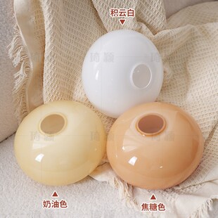 包豪斯奶油风书房卧室柿子吊灯中古vintage法式 复古实木客厅灯具