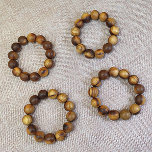 雷击桃木手串佛珠手链老木料原木念珠木质文玩男款女款饰品雷震木