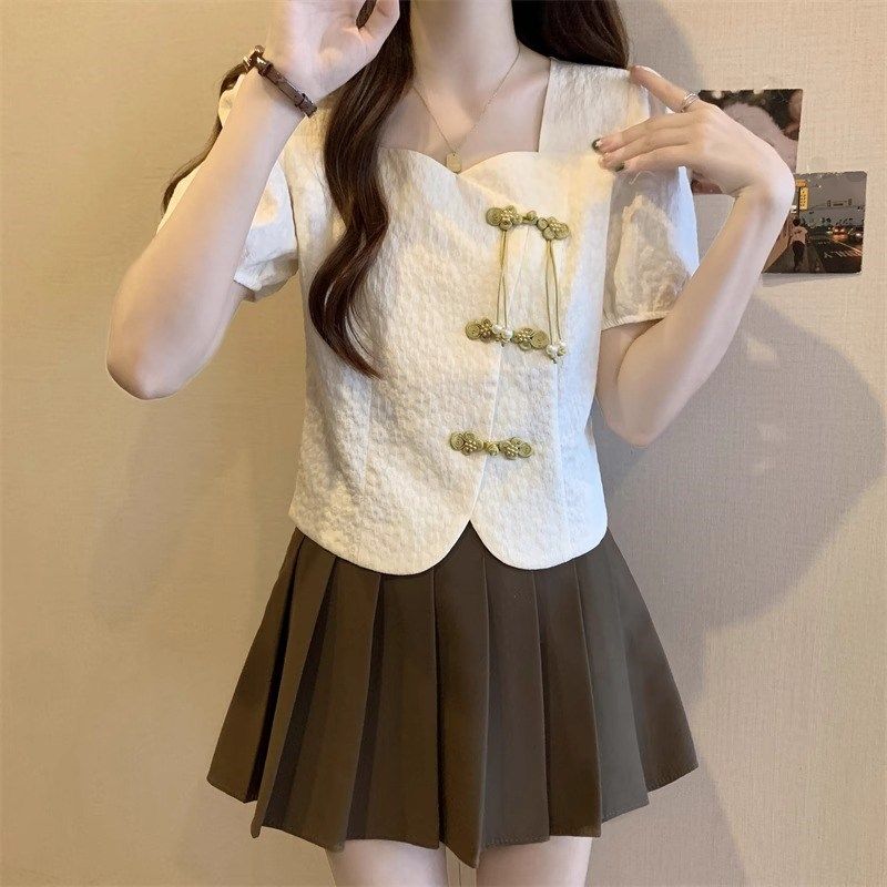 棕色百褶裙女春秋款高腰a字显瘦夏百搭小个子短裙西装面料半身裙