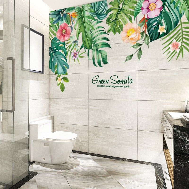 小清新贴纸自粘浴室墙贴防水墙纸卫生间玻璃贴画瓷砖墙面遮丑补洞,家居饰品,软装墙贴,淘宝优惠券,粉丝福利购,淘宝优惠卷