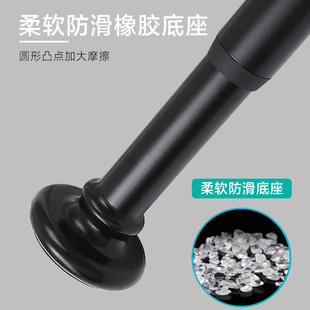 窗帘杆伸缩不打孔的免打洞安装伸缩衣柜杆挂衣杆免钉简易加厚加固