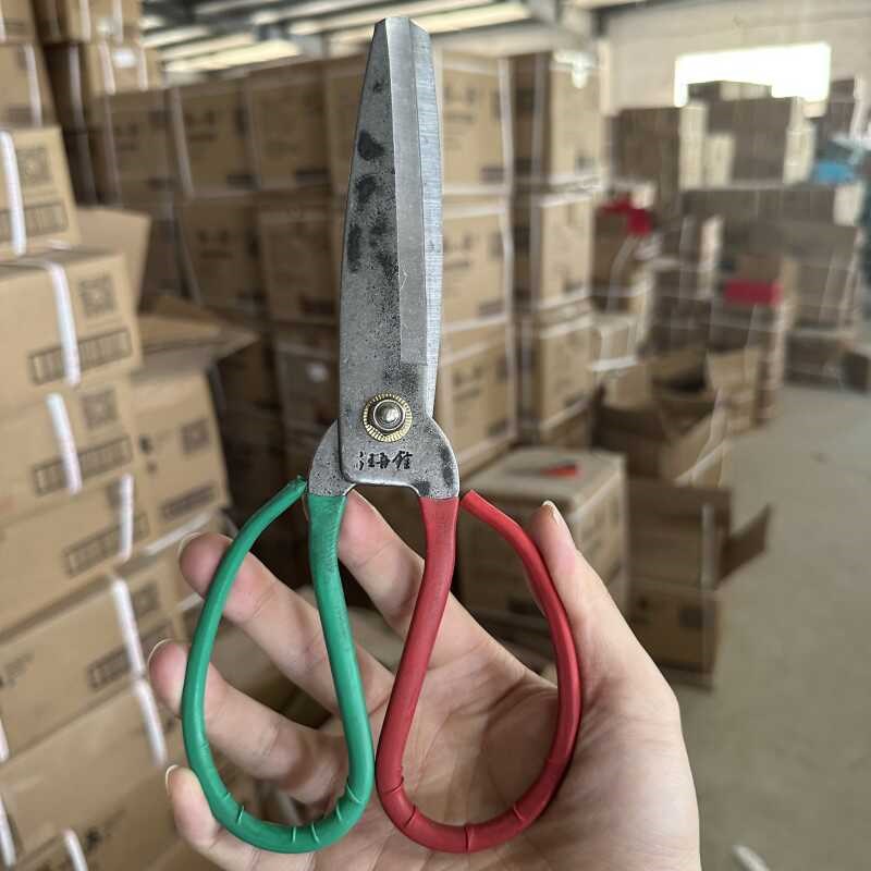 汪吾铨4812皮革剪毛毯地毯剪皮料剪刀工业平头一体锰钢长头大手柄
