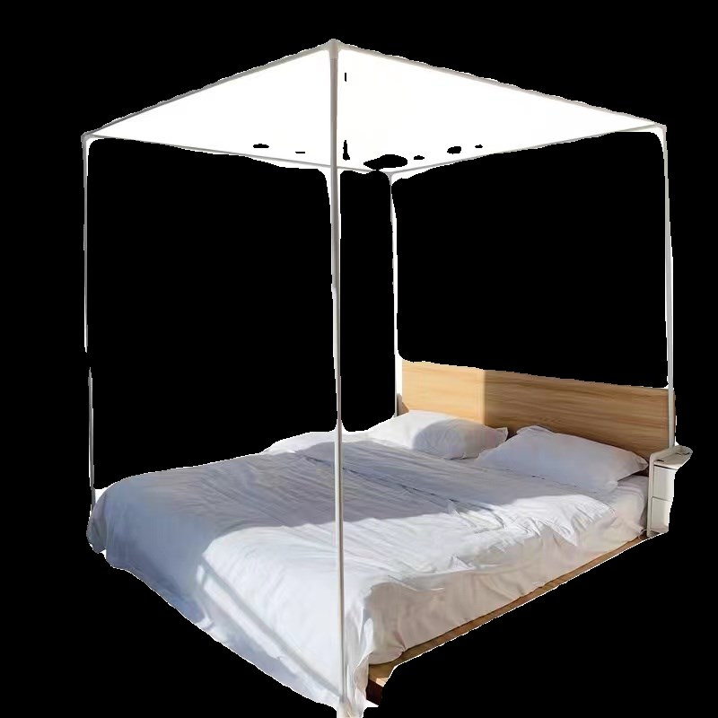 落地宫廷蚊帐白色烤漆支架单配件单买三通压脚杆架子15mm通用家用