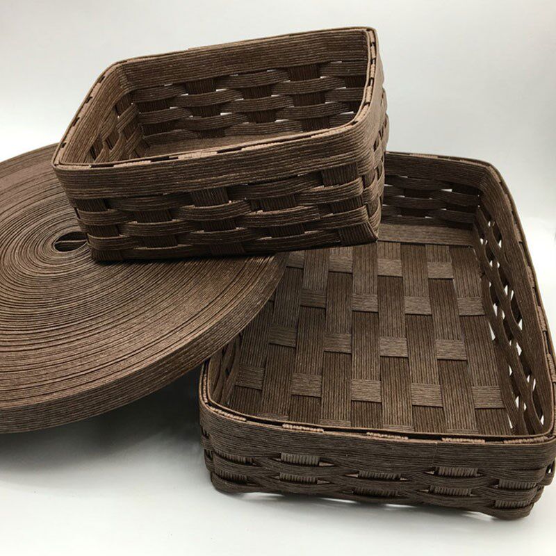 宽纸藤编织绳彩色纸绳DIY手工制作材料编筐篮子纸绳纸排绳12股