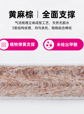 ARIS爱依瑞斯天然乳胶床垫透气椰棕双人床垫上软下硬WFM-003