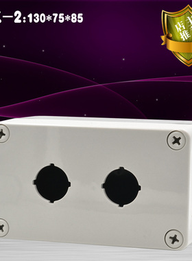 高品质 双孔按钮开关盒 防水控制盒 75X130X85 带灯按钮盒TYX2