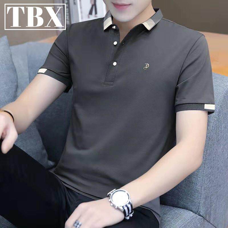 高端冰丝Polo衫男士短袖t恤夏季潮流商务保罗半袖衫男装2025新款