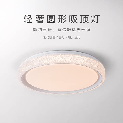 LED意式极简卧室圆形智能吸顶灯