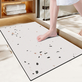 矽藻泥软垫浴室地垫强吸水凉垫厕所防滑脚垫地毯门口垫子化妆室速