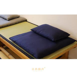 【棉麻 藏蓝】泛舟指月打坐垫 坐禅垫 静坐垫 禅堂 木棉坐垫