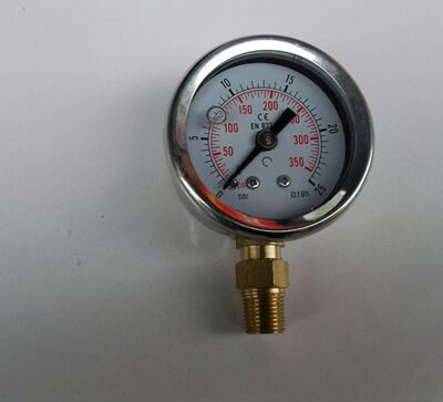 耐震注油压力计  径向 耐震压力表 YTN40 25BAR 350PSI 40-47mm