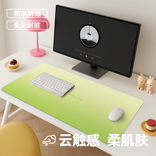 皮革鼠标垫超大号防水可擦洗办公桌垫电脑桌垫子防滑写字台专用垫