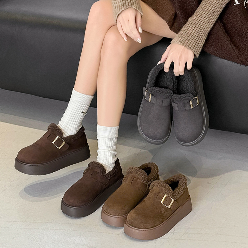 纯色休闲风棉靴圆头平底鞋复古港风棉鞋加绒勃肯鞋S899,女鞋,勃肯鞋/软木鞋,淘宝优惠券,粉丝福利购,淘宝优惠卷