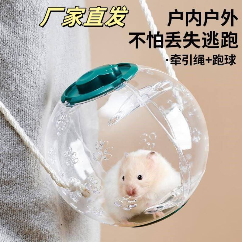 仓鼠玩具跑球跑轮滚轮运动球金丝熊用品跑步球透明外带跑球溜鼠