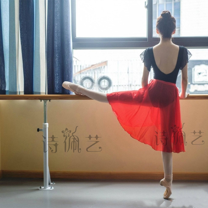 现货速发成人芭蕾舞裙系带教师长裙舞蹈纱裙练功围裙体操服6m半身