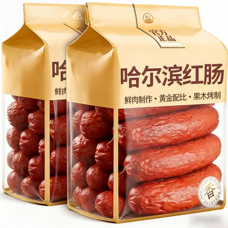 农科院推荐正宗哈尔滨红肠官方旗舰店东北特产即食烟熏肉腊肠火腿