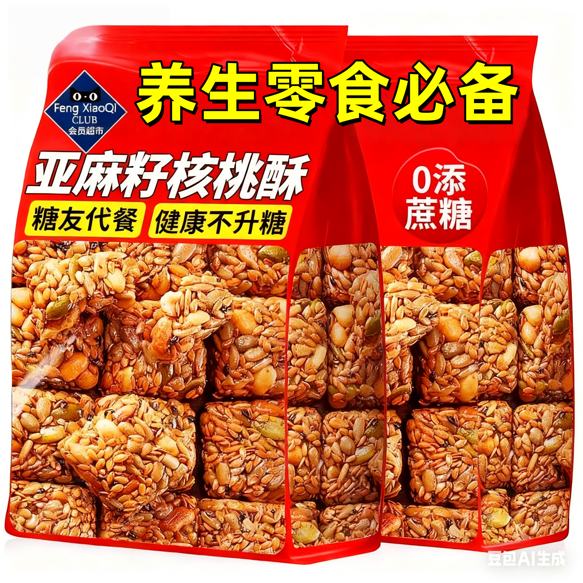 【全网热销养生品】亚麻籽核桃酥