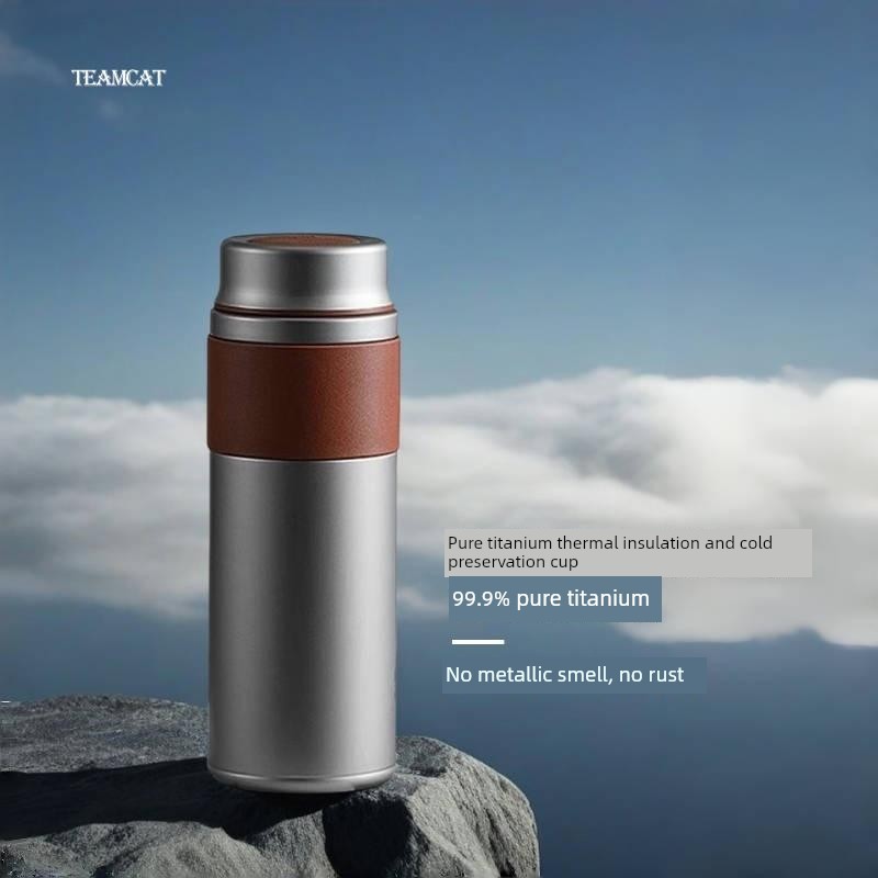 【正品官方旗舰店】保温杯男款大容量TEAMCAT纯钛保温保冷2025新