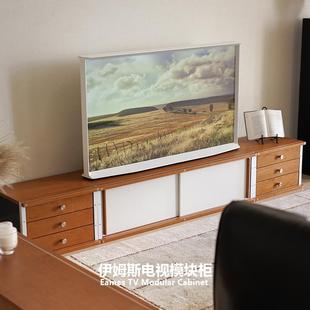 集木室物所伊姆斯电视柜客厅收纳储物柜一体组合落地小户型樱桃木