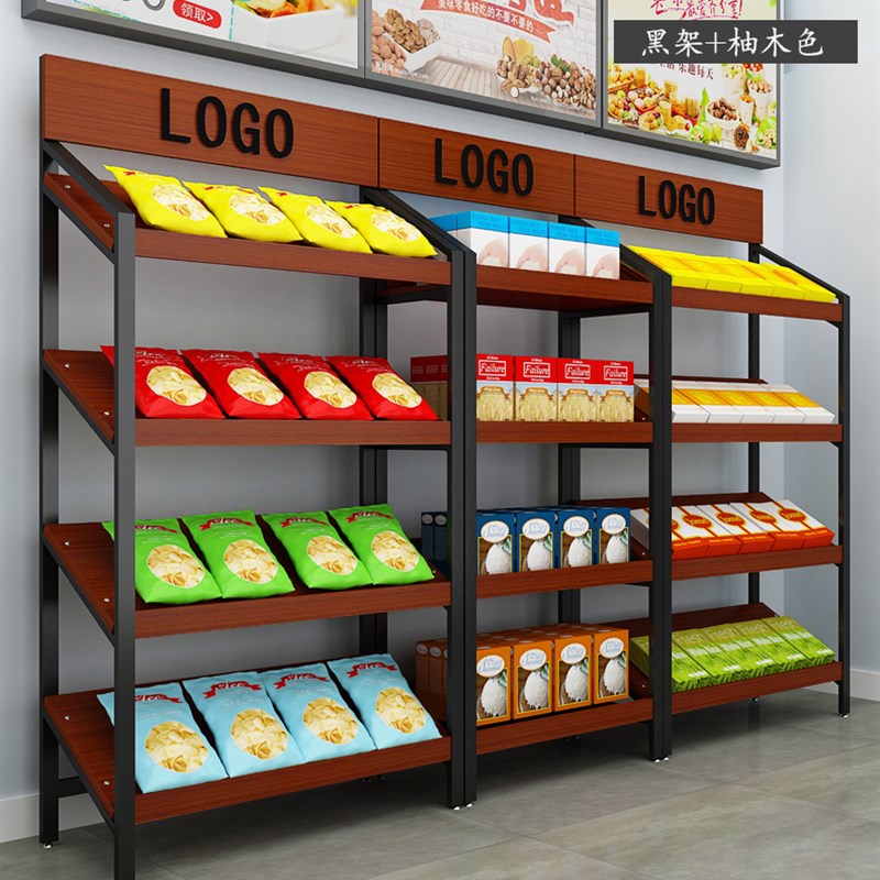 斜面货架展示架精品展示柜化妆品便D利店水果店多层组合组合置物
