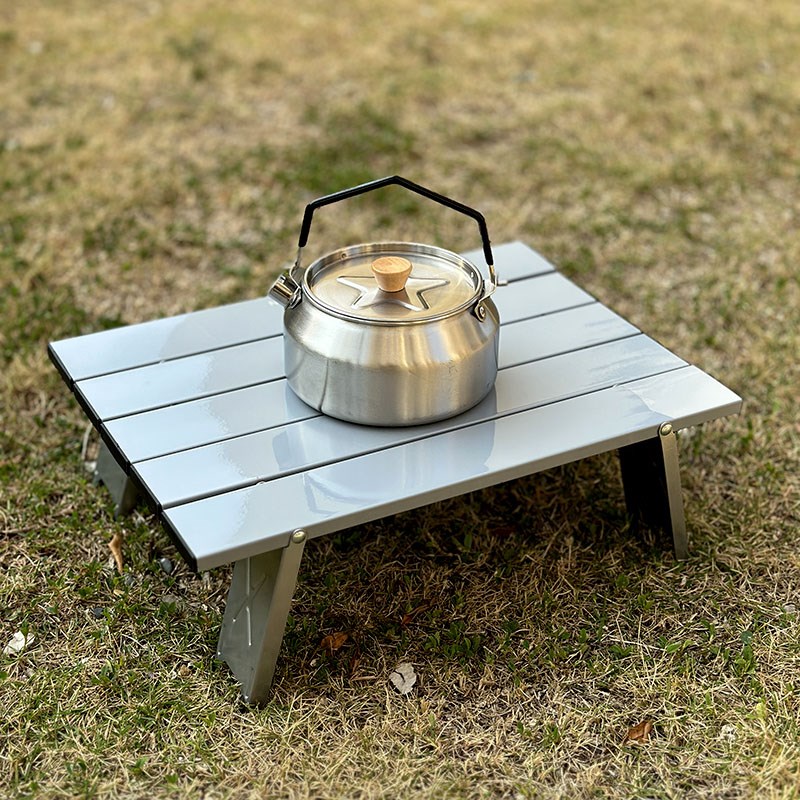 新款户外3d04不锈钢烧水茶壶露营便携式煮水壶野外炉具烧水茶壶