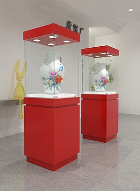 博物馆展示柜古董收藏展柜瓷器文物E字画独立玻璃柜珠宝展览酒柜