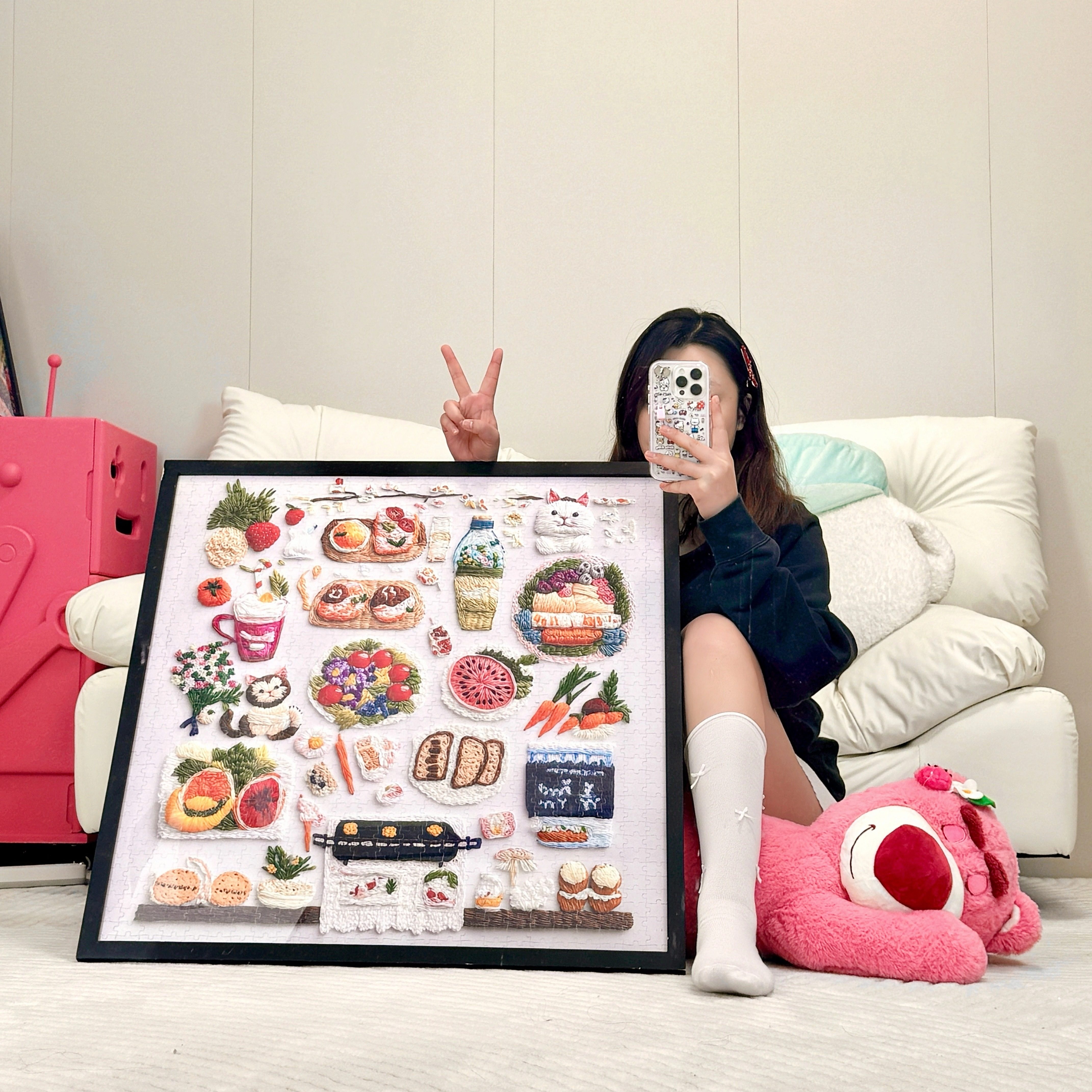 【刺绣款】Ezz图韵小铺正品《萌食杂货铺》300/500/1000 椴木拼图