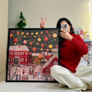 Ezz图韵小铺正品《烟火落雪城》500/1000 原创椴木拼图