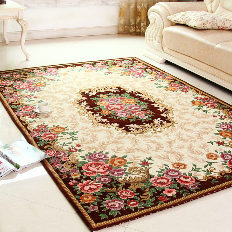 欧式地毯客厅垫子卧室床边毯书房书桌毯子床前餐厅提花Z电脑椅机
