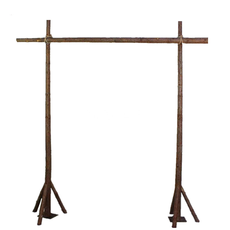 森系婚庆道具木桩j拱门户外草坪婚礼木头架子花艺橱窗背景装饰摆