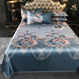 夏季冰丝床单1.8米丝滑裸睡夏天凉爽可水洗空调席子2Tm冰凉欧式1.