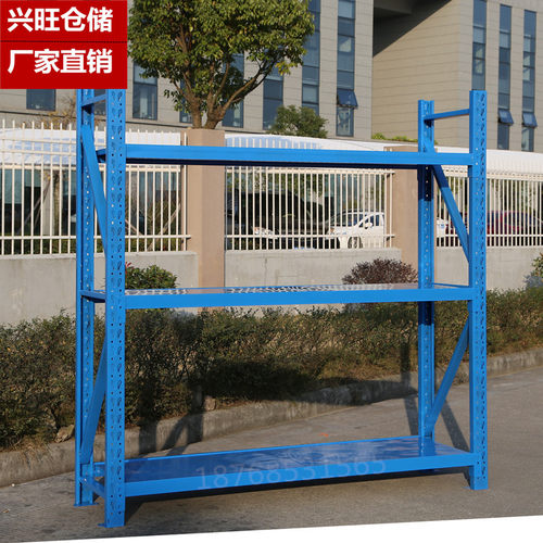 仓库货架轻型小仓储自由组合三层货D架展示架货物置物架多层可拆