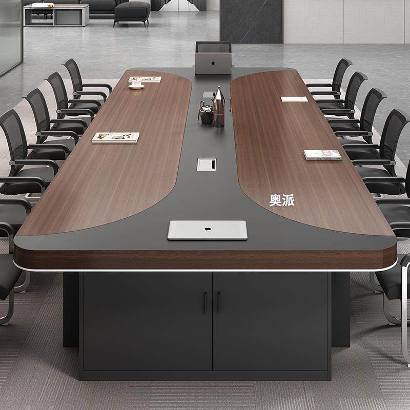 会议桌长桌简约现代接待桌椅组合大型洽谈桌培训桌长条桌办公家具