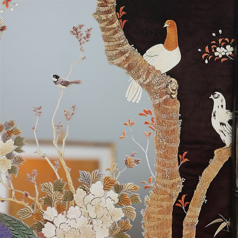 孔雀神鸟中古镜子中式画国风艺术品送礼画装饰镜书V房客厅玄关挂,家居饰品,镜面画,淘宝优惠券,粉丝福利购,淘宝优惠卷