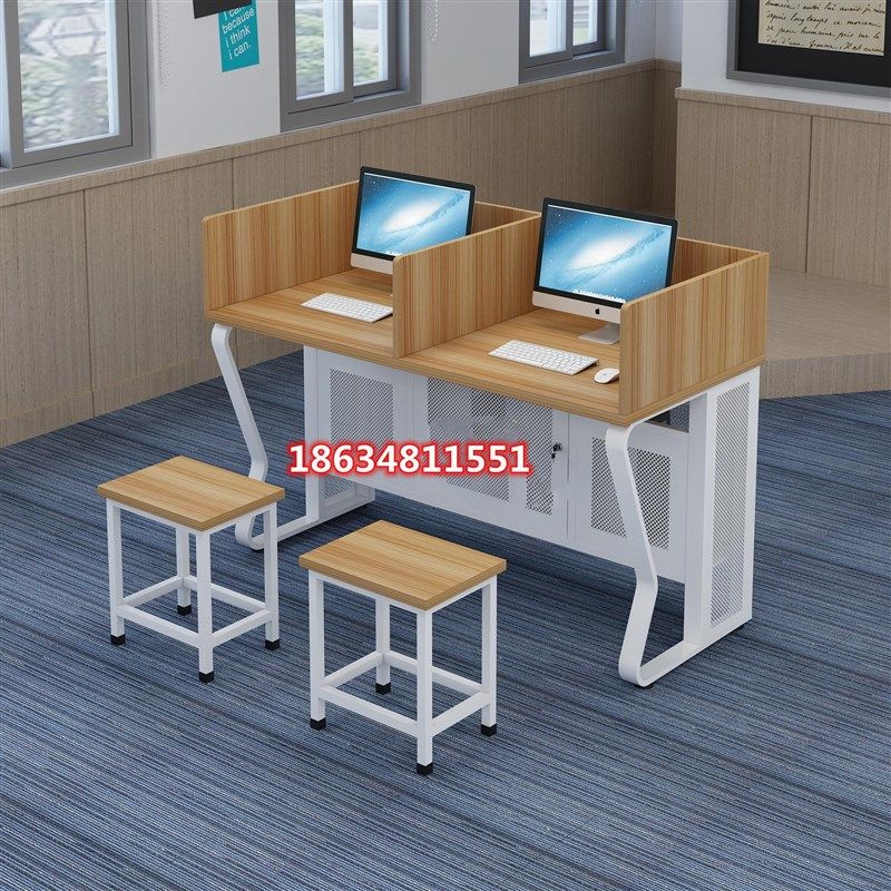 培训室电脑桌带挡板单人学校机房B电脑桌双人位加隔板微机室辅导,商业/办公家具,办公电脑桌,淘宝优惠券,粉丝福利购,淘宝优惠卷