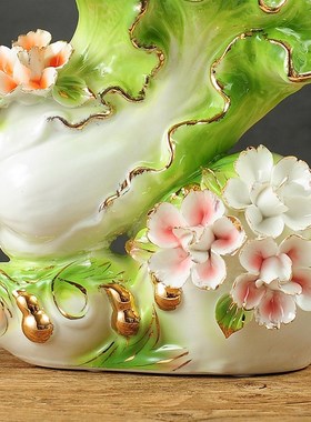 轻奢陶瓷白菜摆件装饰品客厅电视B柜酒柜创意乔迁家居结婚礼物新