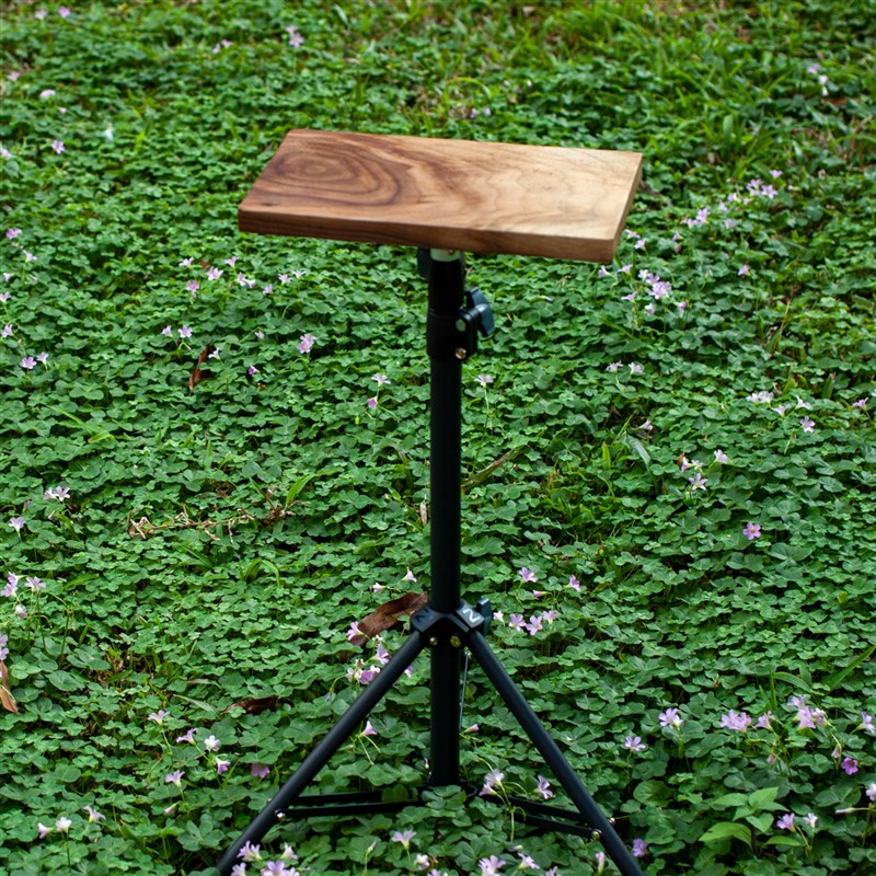 素止 户外便携小桌子 胡桃木制 三脚架 便M携防水案板菜板托盘兼