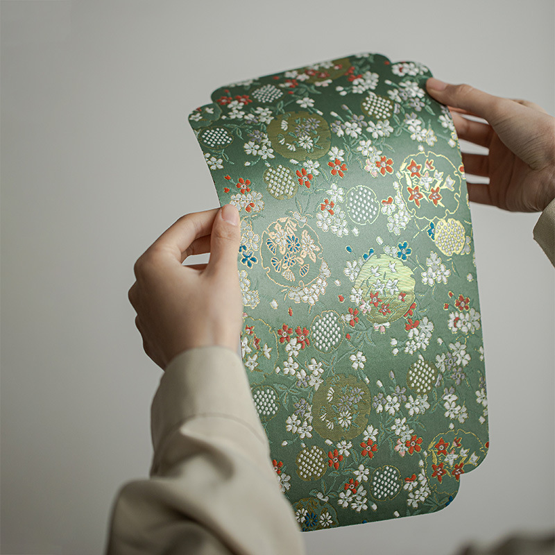 日式刺绣防水茶席锦缎织造复古文艺布艺桌布N餐席隔热桌旗布料新