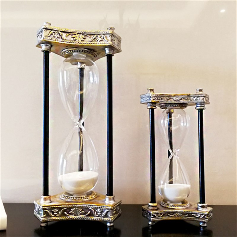 欧式复古沙漏计时器装饰品 美式家居G饰品书房办公室摆设创意礼物