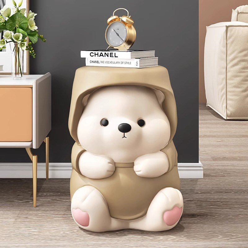 创意元气熊沙发旁k茶几客厅落地摆件居家玄关换鞋凳电视柜乔迁礼